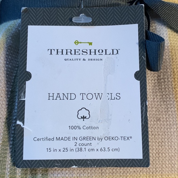 Threshold Terry Plaid Hand Towel Set of 2 - Picture 11 of 11
